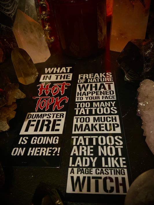 What In The Hot Topic Dumpster Fire Bookmark