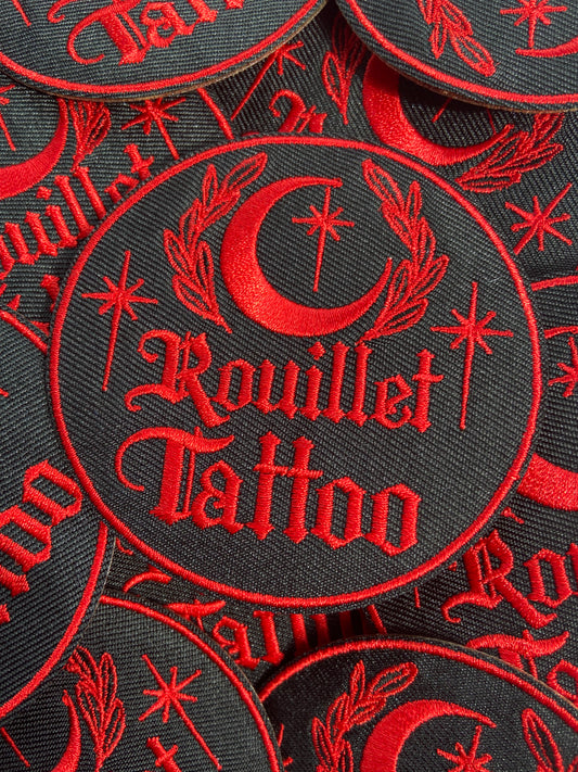 Rouillet Tattoo Moon and Star Iron On Patch