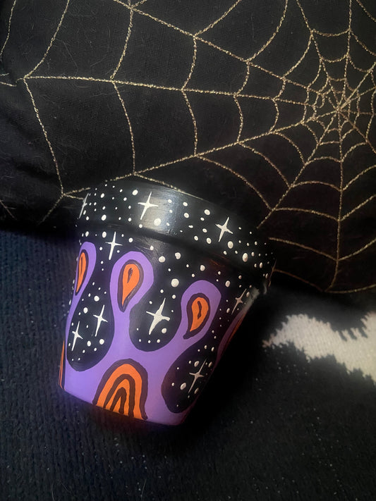 4 Inch Hand Painted Slime Galaxy Flower Pot