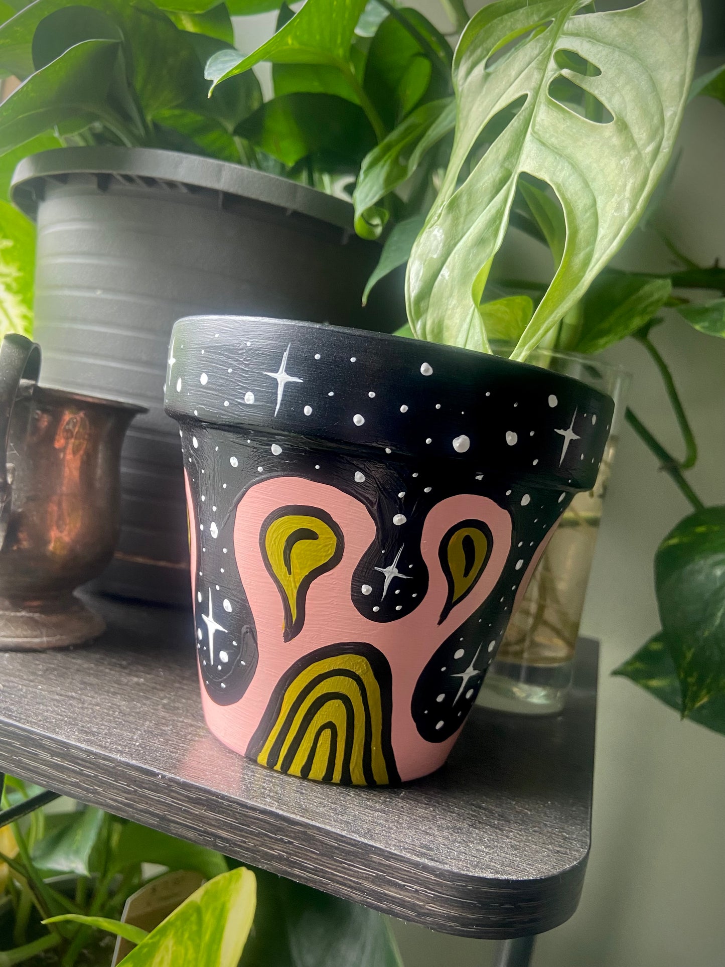 4 Inch Hand Painted Pot