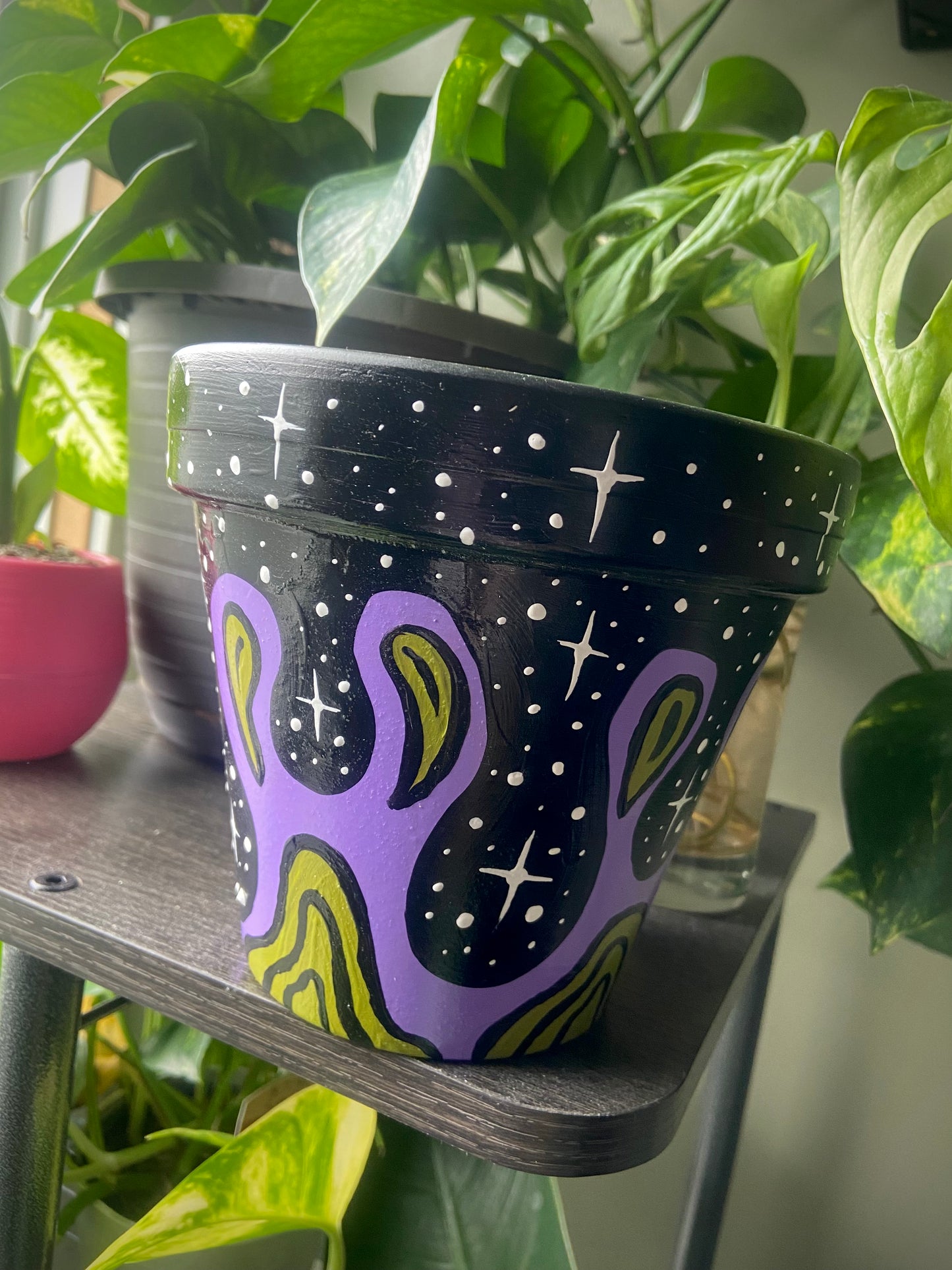 5 Inch Hand Painted Flower Pot