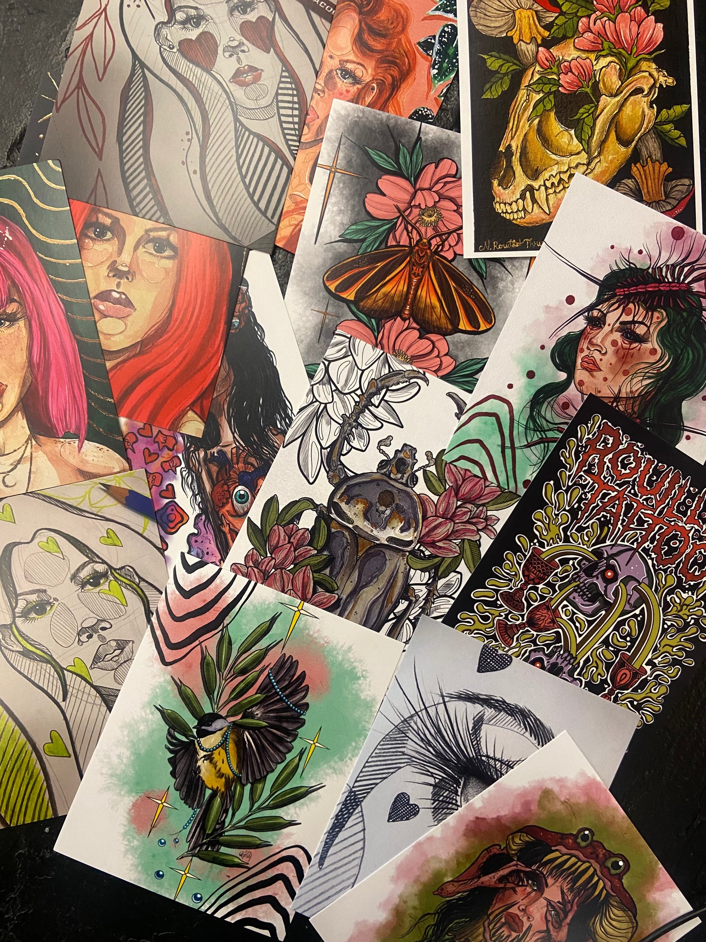 Rouillet Tattoo Trading Card Prints