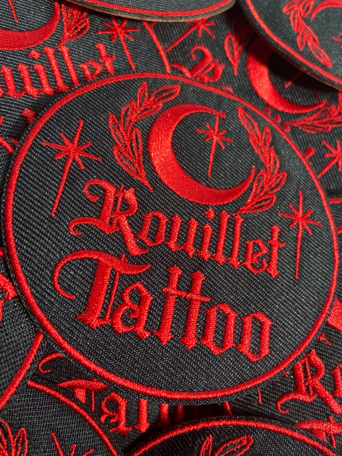 Rouillet Tattoo Moon and Star Iron On Patch