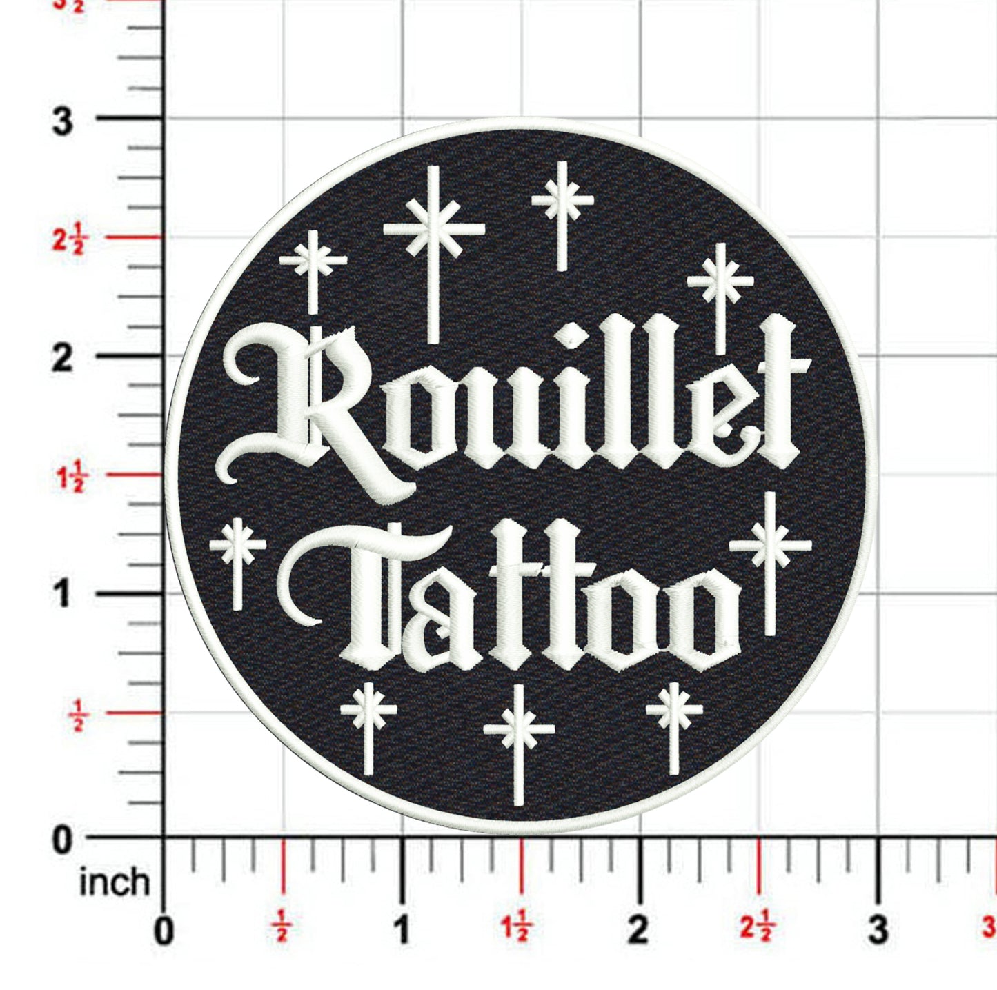 Rouillet Tattoo Star Dust Iron On Patch