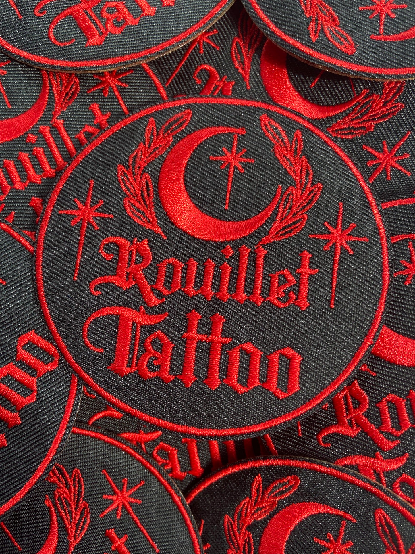 Rouillet Tattoo Moon and Star Iron On Patch